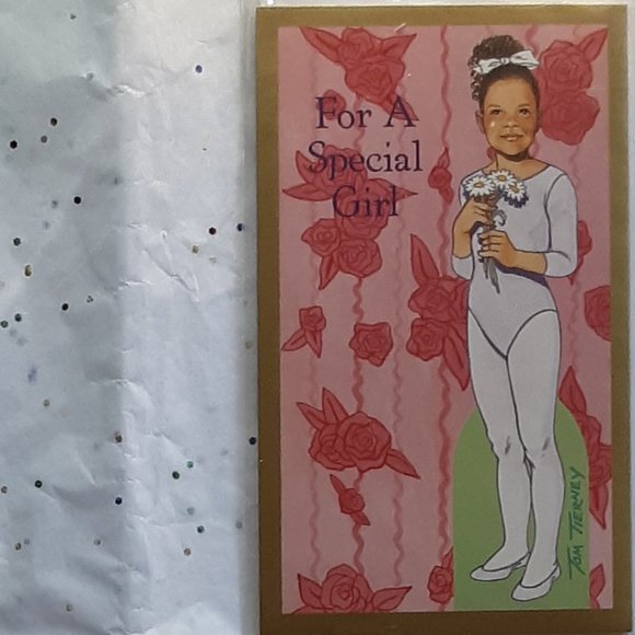 Tom Tierney Vintage Paper Doll Greeting Card For A Special Girl Shackman New - Picture 9 of 10